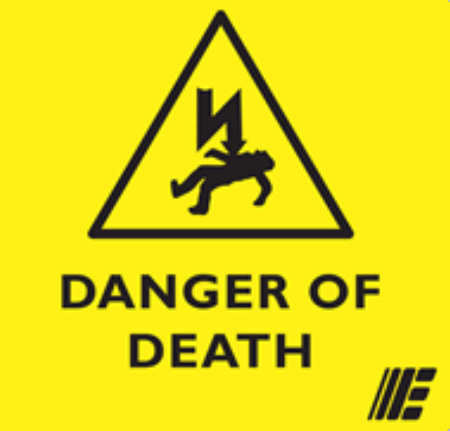 safety danger of death sign