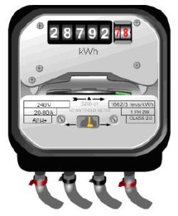 single rate digit meter
